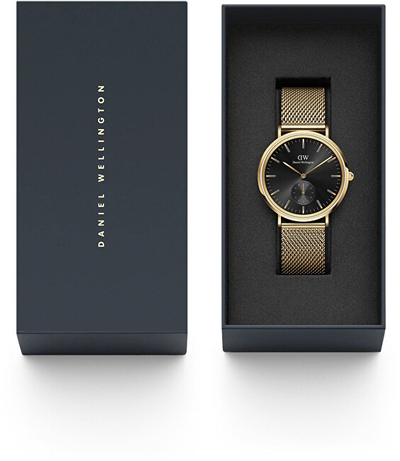 Orë për meshkuj Daniel Wellington Classic Multi-Eye Evergold Onyx DW00100713, e artë