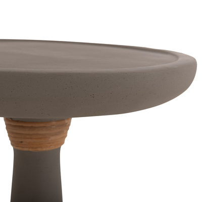 Tavolinë anësore HomeMarkt Torg Round HM18170.03, fiber cement, 41x41x62cm, gri