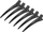 Kapëse flokësh Activeshop Hairdressing Carbon E-15, 11.5 cm, set 6 copë, të zeza