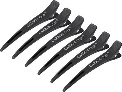 Kapëse flokësh Activeshop Hairdressing Carbon E-15, 11.5 cm, set 6 copë, të zeza