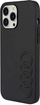 Futë mbrojtëse Audi prej lëkure sintetike për iPhone 13 Pro Max 6.7", hardcase, e zezë