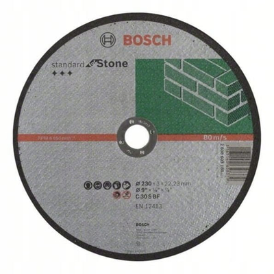 Disk prerës për gur Bosch Standard Stone, 230mm, 3mm, vrimë 22.23mm
