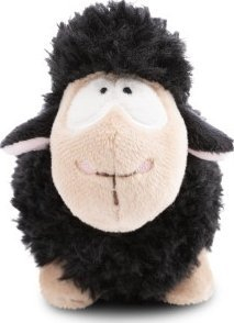 Lodër pellushi Nici Standing Sheep, 11cm, miqësore me mjedisin, e zezë