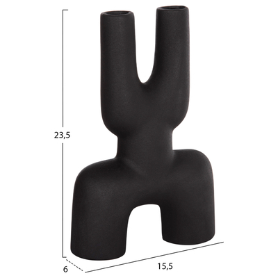 Dekor tavoline qeramike Mani 15,5x6x23,5Hcm (HM4642.02), zezë