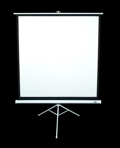 Ekran projekcioni Elite Screens me trekëmbësh, 119", 213 x 213 cm, i bardhë