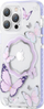 Maskë Kingxbar Butterfly Series MagSafe për iPhone 14 Plus, transparente, vjollcë