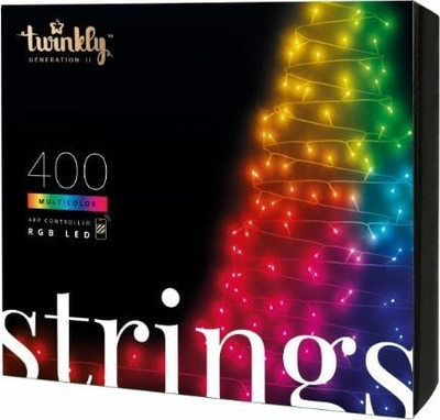 Drita dekorative Twinkly Strings, 400 LED RGB, Smart, shumëngjyrëshe