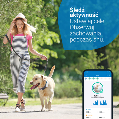 GPS gjurmues për qen Tractive DOG 4, ndjekje në kohë reale, i papërshkueshëm nga uji, i bardhë
