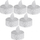 Set qirinj LED Tealight, 6 copë, me bateri, ngjyrë argjendi