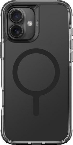 Mbulesë telefoni UNIQ Combat MagClick Charging për iPhone 16, përputhet me MagSafe, karbon, e zezë