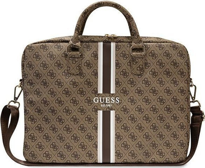 Çantë laptopi Guess 4G Printed Stripes GUCB15P4RPSW, 16", lëkurë eko, kafe