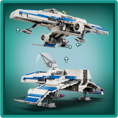 Lodër ndërtimi LEGO Star Wars Republic E Wing vs Shin Hati’s Starfighter, set ndërtimi, për fëmijë 9+