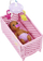 Set lodër Barbie Skipper Babysitters Crib Playset, me bebe kukull, krevat me gërvishka, rozë