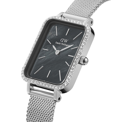 Orë për femra Daniel Wellington Quadro LUMINE BEZEL MOP DW00100667, e argjendtë
