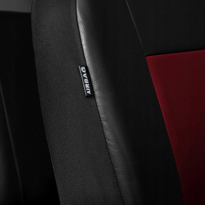 Mbulesa sedilesh makine X-Line 200, set universal, shkon me airbag, e kuqe me të zezë