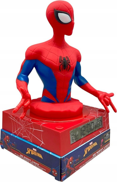 Ora alarmi Kids Licensing Marvel Spiderman, me dritë nate, shumëngjyrëshe