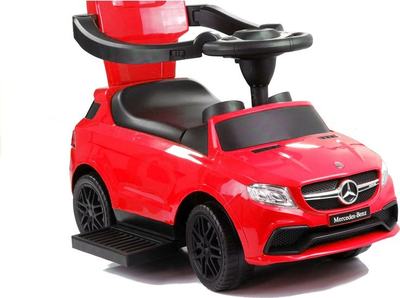 Makinë lodër shtytëse Mercedes 3288, 3 në 1, timon me muzikë, e kuqe