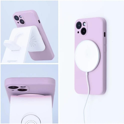 Kapak telefoni OEM Silicone Mag Cover, për iPhone 16e, MagSafe, rozë