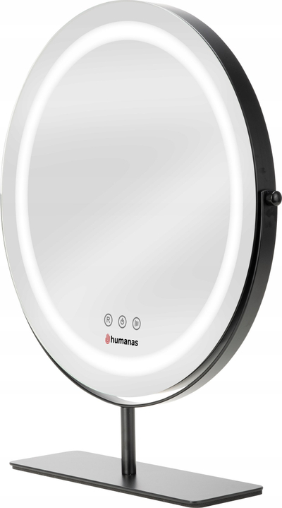 Kозметичко огледало Humanas HS-HM Scarlet, LED, ротација 360°, црно