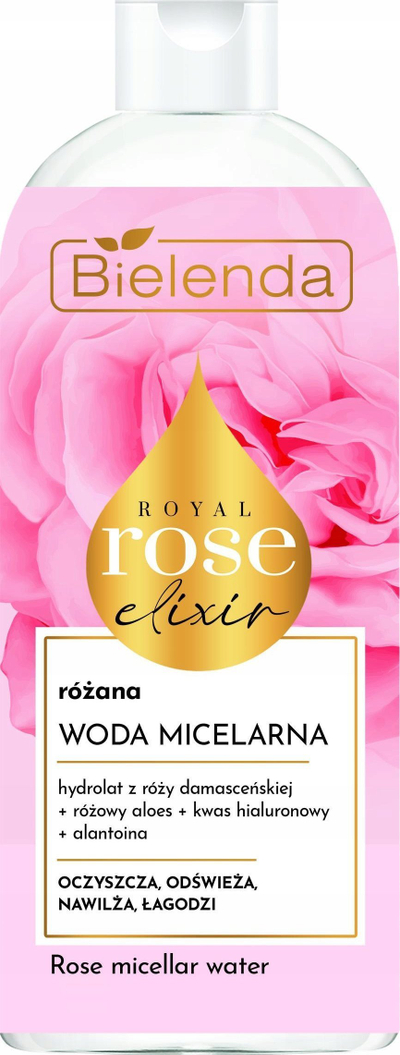 Ujë micelar Bielenda Royal Rose Elixir, 400ml, për fytyrë, me trëndafil