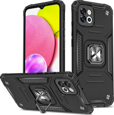 Mbulesë telefoni Wozinsky Ring Armor për Samsung Galaxy A03, TPU dhe PC, me unazë magnetike, e zezë