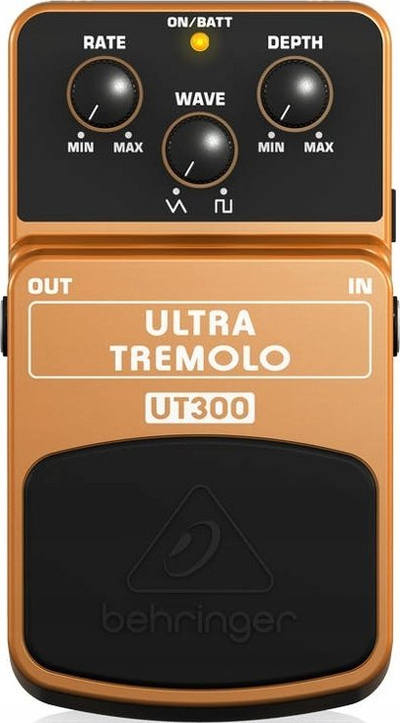 Pedal efekti kitare Behringer UT300 Ultra Tremolo, tremolo klasik, me LED, ari portokalli