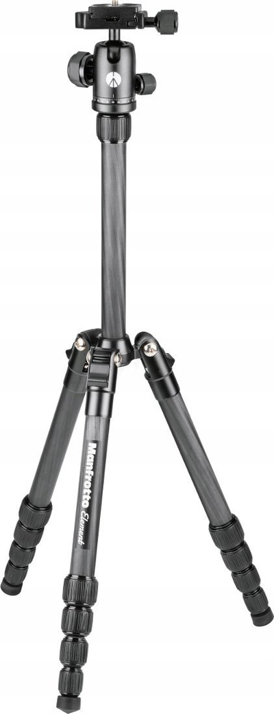Trekëmbësh foto Manfrotto Element Traveller Carbon Small, lartësia 143 cm, mban deri 4 kg, i zi