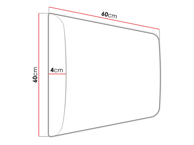 Panel muri me tapiceri Pag 60x60 (60 x 4 x 60), Portokalltë