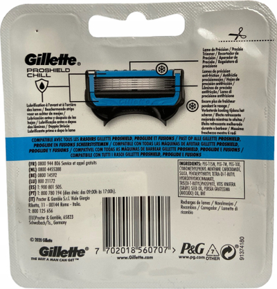 Koka rroje Gillette Proshield Chill, 3 copa, për Fusion Proglide