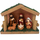 Stallë Krishtlindjes Saska Garden, skenë Familja e Shenjtë, 15x6.5x11 cm, dru natyral