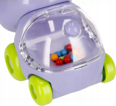Lodër karrocë me rrotulla BamBam Hippo Rattle, për bebe 6+, vërtitet dhe tingëllon, lejla