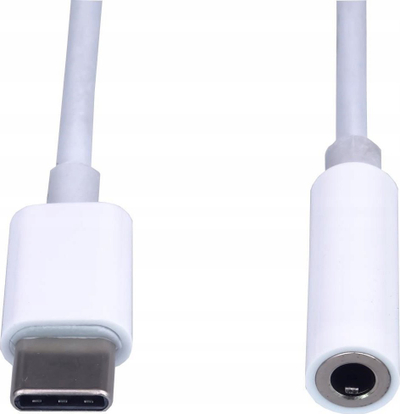 Адаптер аудио PremiumCord USB C во 3,5mm, DAC чип, 10cm, бел