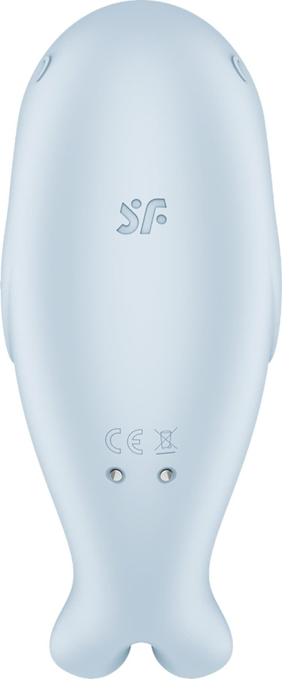 Stimulues klitorisi Satisfyer Seal You Soon, me puls ajri edhe dridhje, silikon, blu