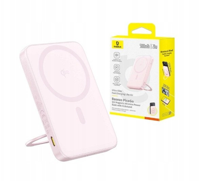 Karikues portativ Baseus, 5000mAh, magnetik, wireless 15W, i zi