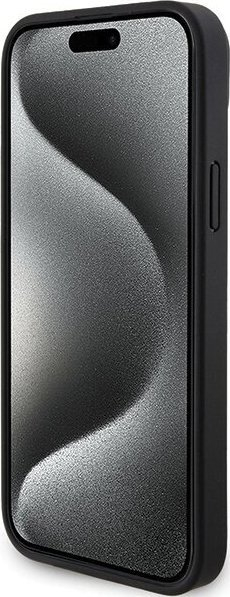 Këllëf telefoni Mercedes MEHMP15S23RCMK, për iPhone 15 6.1", lëkurë e butë, MagSafe, i zi
