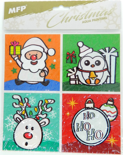 Sticker banjoje MFP Christmas Aqua Painting, 20x20cm, me motive Krishtlindjesh, shumëngjyrëshe