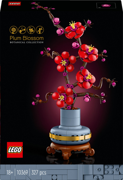 Set LEGO Icons Plum Blossom, model për zbukurim, për të rritur, shumëngjyrësh