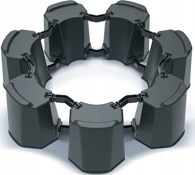 Bazament modular MODULAR BASECAN SET, plastik, për fuçi, ngjyrë antracit