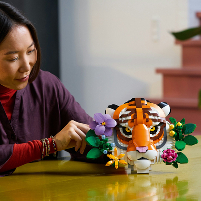 Set LEGO Art The Fauna Collection Tiger, dekor muri, për të rritur, shumëngjyrësh
