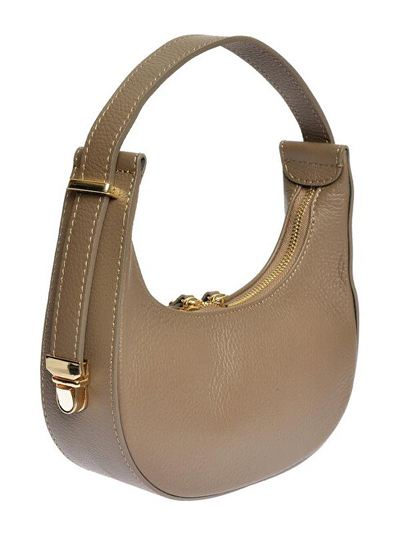 Çantë lëkure për femra Roberta M Banana Bag, e zezë