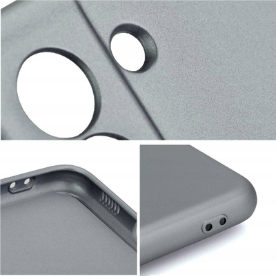 Kapak telefoni Metallic Case për iPhone 16 Plus, TPU, mbron nga goditjet, gri