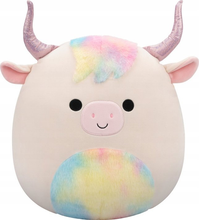 Lodër pellushi Squishmallows Dagnus the Highland Cow, 14", shumë e butë, shumëngjyrëshe