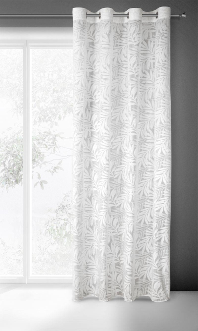 Perde Eurofirany Drape 400591, 140 x 250 cm, me gypa metalikë, e bardhë