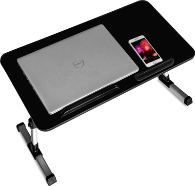 Tavolinë laptopi Mozos Game-SL1, për laptop 17", me ngritje-lëshim lartësie, dru natyral