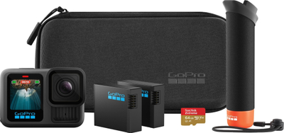 Акциона камера GoPro HERO13 Black, сет со додатоци, 5.3K, водоотпорна, црна