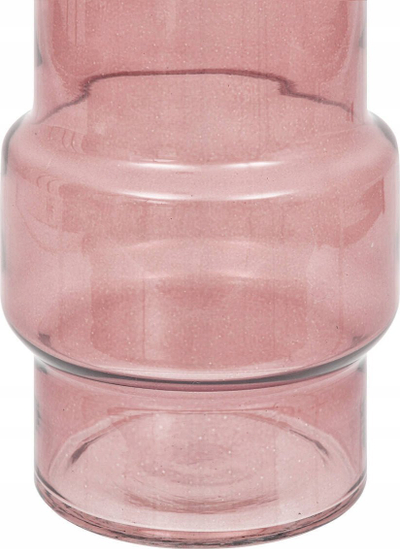 Vazo qelqi Atmosphera Molded Glass Vase, 25 cm, dekor, rozë e mesme