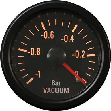 Matës vakumi Auto Gauge 52mm TRB, 0 deri në -1 BAR, i zi