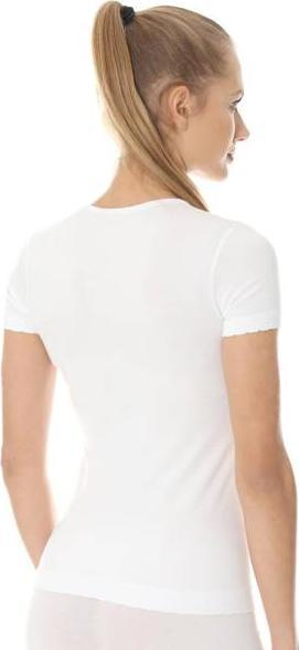 Bluzë Brubeck SS00970A COMFORT COTTON, mëngë të shkurtra, për gra, e bardhë, M