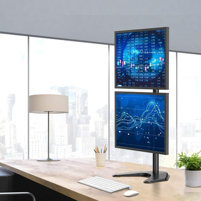 Mbajtëse tavoline për dy monitorë Techly, 13-27", 20kg, e zezë
