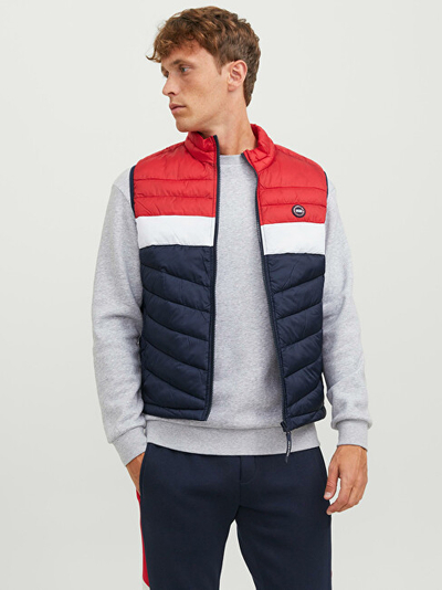 Jelek Jack&Jones 12211790 Navy Blazer Detail:TRUE RED BLOCKING